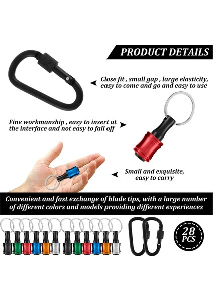 4set Hex Shank Tornavida Bitleri Tutucu, Siyah Karabin ile Darbe Sürücüsü Için Bit Tutucu Anahtarlık (Yurt Dışından) fiyatları