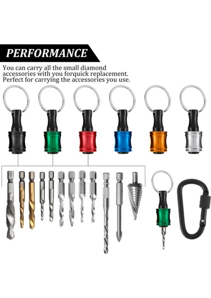 4set Hex Shank Tornavida Bitleri Tutucu, Siyah Karabin ile Darbe Sürücüsü Için Bit Tutucu Anahtarlık (Yurt Dışından) indirimleri