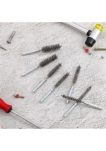 8pcs Tel Fırça Matkap Bit Seti 1/4 Inç Altıgen Şafak Çelik Tel Bükme Fırçası, Sondaj Için Uygun Perküsyon A (Yurt Dışından) indirimleri