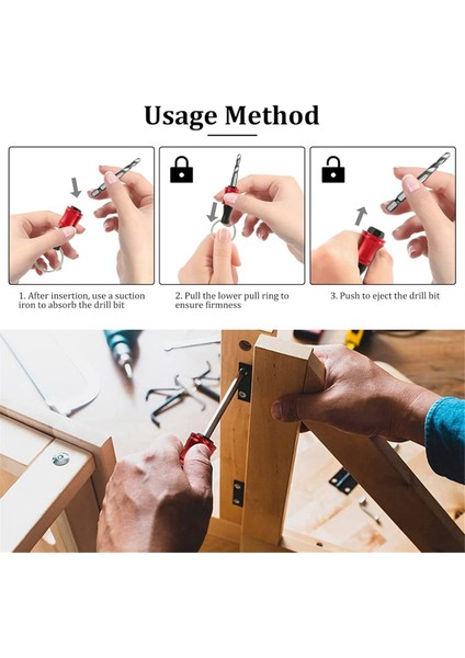 18PCS 1/4in Hex Shank Tornavida Bit Tutucu, Uzatma Çubuğu Anahtarı Matkap Vidalı Adaptör Matkabı, Taşınabilir Matkap Bitleri Tutucu (Yurt Dışından) indirimleri