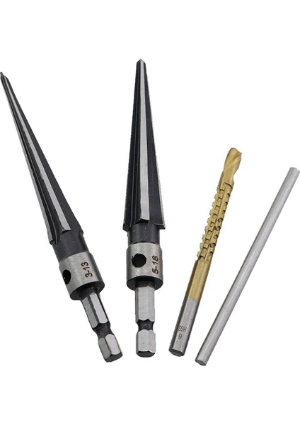 1 Set Karbon Çelik Konik Raybi Dört Altı Heksagonal Shank Ahşap Işleme Konik Rayma Seti (Yurt Dışından)