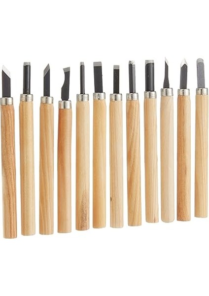 W 2512, Ahşap Oyma Bıçak Seti 12 Parça, Siyah fiyatları