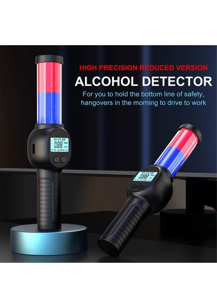Yüksek Hassasiyetli Alkol Test Cihazı Sesi ve Işık Alarmı Trafiği Alkol Test Cihazı LCD Polis Breathalyzer (Yurt Dışından) fiyatları