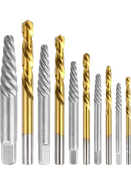 10PCS Set Vidalı Çıkarıcı Kırık Tel Ekleyici, Düşmüş Vidaları ve Kırık Cıvata Donanım Aletlerini Çıkarmak Için Kullanılır. (Yurt Dışından) fırsatları