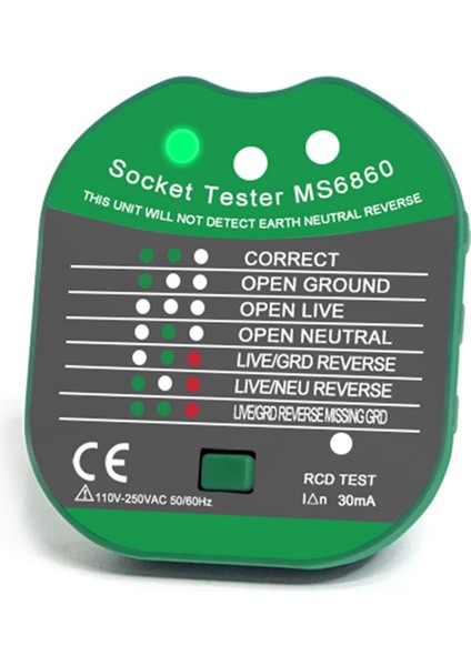 Dijital Ekran Vızıltılı Soket Test Merkezi Voltaj Rcd Test Akıllı Dedektörü Sıfır Hat Polarite Faz Kontrolü Ab Fişi Ekran Yok (Yurt Dışından) indirimleri