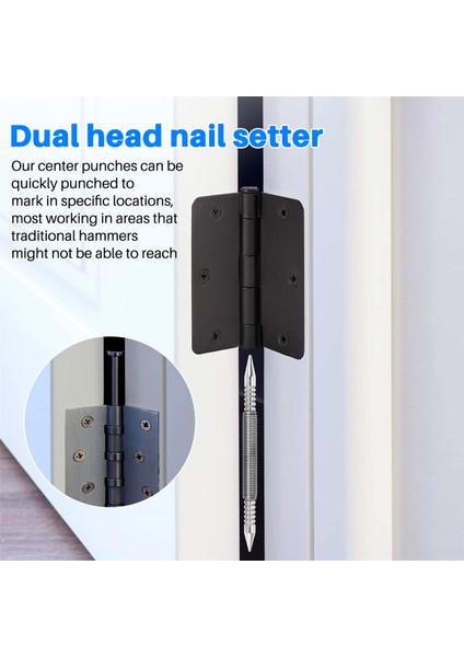 3 Pcs Tırnak Seti ve Menteşe Pim Aracı Merkezi Punch Yay Yüklü Tırnak Kapısı 1/32 Inç 1/16 Inç Çift Kafa, 1/8 Inç (Yurt Dışından) fırsatları