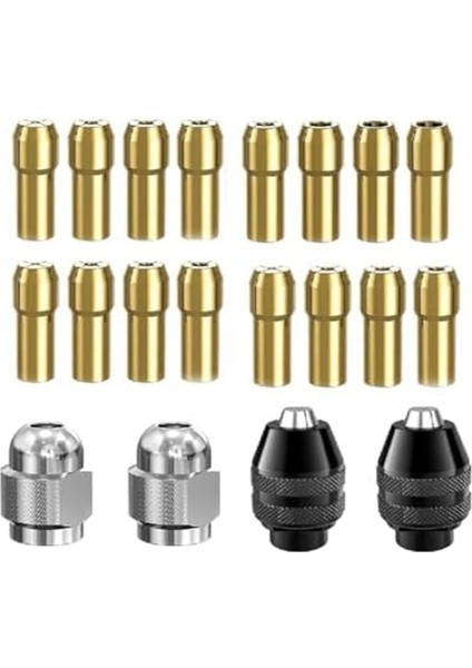 Hızlı Değişim Adaptörü ve Döner Matkap Somun TOOL-1/32INÇ Ila 1/8inch Shanksize Yedek Kit (Yurt Dışından)