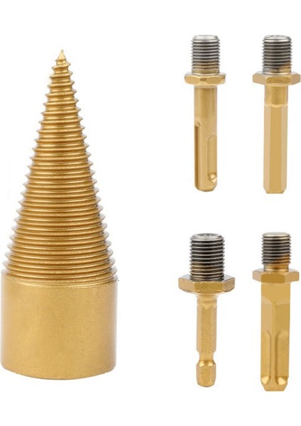 5 Adet Matkap Ucu Çıkarılabilir Koniler Çıra Ahşap Bölme Kütükleri Bitler Ağır Hizmet Tipi Elektrik Matkapları (32MM/1.26INCH) (Yurt Dışından)