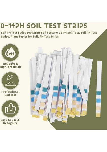 Toprak Ph Test Şeritleri 100 Şeritler Toprak Test Cihazı 0-14 Ph Toprak Testi, Toprak Ph Test Şeritleri, Toprak Için Bitki Test Cihazı, Ph Test Şeritleri (Yurt Dışından) fırsatları