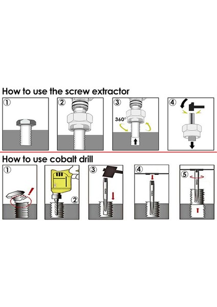 Hasarlı Vidaları ve Donanım Aletlerini Çıkarmak Için 26 Parça Kırık Somun ve Cıvata Ekstraktör Seti Kullanılır. (Yurt Dışından) fırsatları