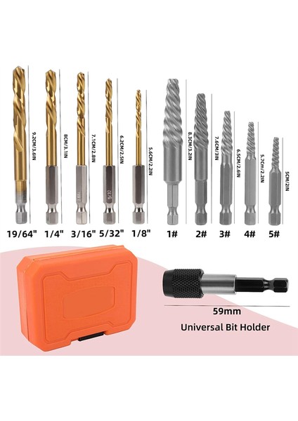 Kırık Saplamaları, Cıvataları Çıkarmak Için 10 Parçalı Vidalı Özüt Seti ve Evrensel Matkap Ucu Tutucu, Sol El Matkap Ucu Seti (Yurt Dışından) fiyatları