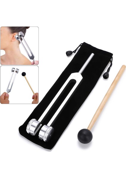 Tuning Fork 128 Hz, C-128 Frekans Alüminyum Alaşım Taylor Hammer ile Iyileşme Çatalı Çatal Çatal (Yurt Dışından) fiyatları