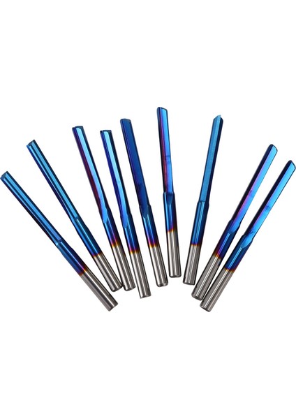 10PCS 3.175 Shank Mavi Kaplamalı Düz Uç Değirmen 2 Flüt Karbür Freze Kesici Ahşap Mdf Plastik Cnc Gravür Bit (Yurt Dışından) indirimleri