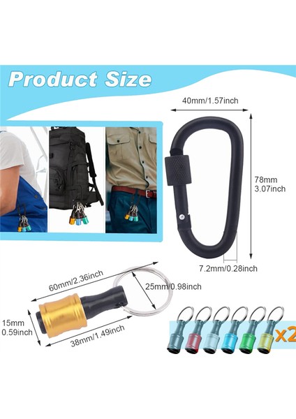 Bit Tutucu 1/4 Inç Altıgen Tornavida Bitleri Tutucu Uzatma Çubuğu Anahtar Zinciri Vida Adaptörü Erkek Direği ile Matkap (Yurt Dışından) modelleri