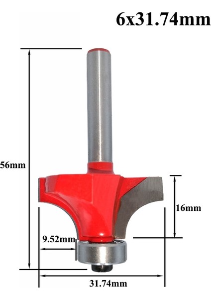 5pcs 6mm Shank Köşe Yuvarlak Yolda Yatak Temizliği ile Yatak Temizliği Slemi Freze Kesici Ahşap Ahşap Aracı (Yurt Dışından) fiyatları