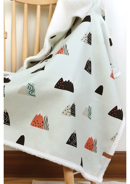 Fluffy Bebek Battaniyesi 80x100 Cm Poyraz Kundak Puset Çift Taraflı Koyun Tüyü Battaniye 100x80