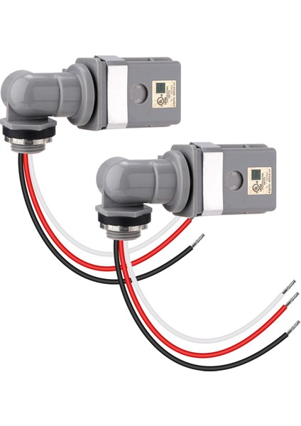 2 Paket Döner Monte Fotokontrol Açık Fotosel Sensörü Köklü, Dış Işıklar Için Fotoğraf Hücre Sensörü (Yurt Dışından)