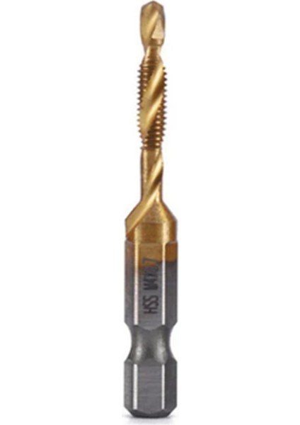 M4X0.7MM Hex Shank Titanyum Kaplama Hss Vidalı Diş Metrik Musluk Matkap Bitleri Vida Makinesi Tap Açma Pah Aracı (Yurt Dışından)