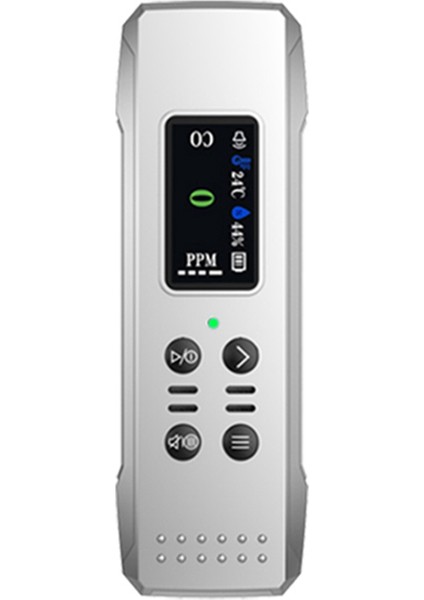 Taşınabilir Elektrokimyasal Sensör Co Test Merkezi LCD Ekran Ppm Dedektörü Sesli Işık Alarmı ve Düşük Pil Hatırlatıcı Beyaz (Yurt Dışından)