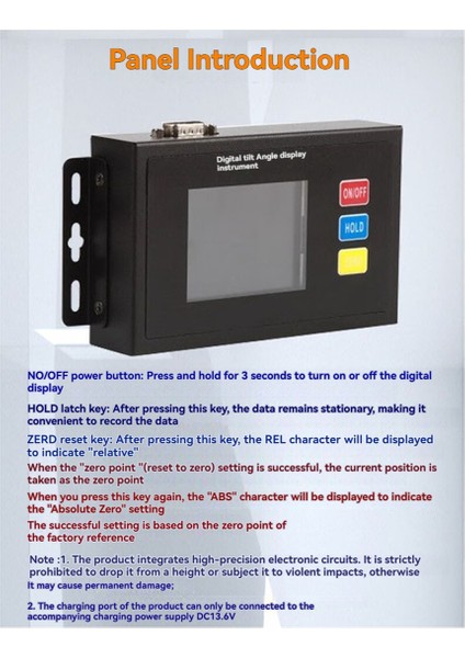 Ayrılabilir Yüksek Hassasiyetli Eğim, El Açısı Dijital Ekran Enstrümanı, Üç Boyutlu Açı 0 ° -60 ° (Yurt Dışından) fiyatları