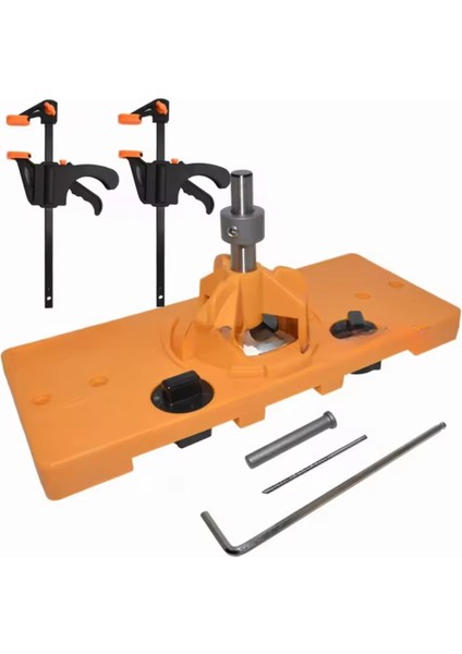 Sondaj Menteşe Deliği Aracı Kiti Konumlandırma Kupası Stil Sıkıcı Kılavuz Menteşe Deliği Bulucu Kapı Deliği Şablon Menteşe Jig (Yurt Dışından)