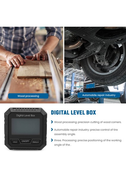 Dijital Protraktor Eğim Kometre Seviye Ölçer Gonyometre Ölçüm 90 Derece Ekran Incinometre-Black (Yurt Dışından) indirimleri