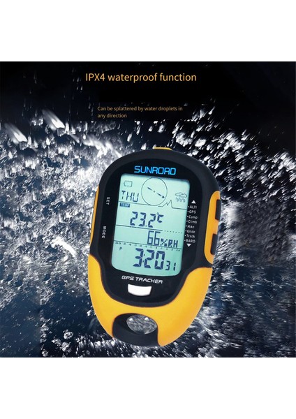Sunroad Çok Fonksiyonlu LCD Dijital Gps Altimetre Barometre Pusula Taşınabilir Açık Kamp Yürüyüş Tırmanma Altimetre (Yurt Dışından)