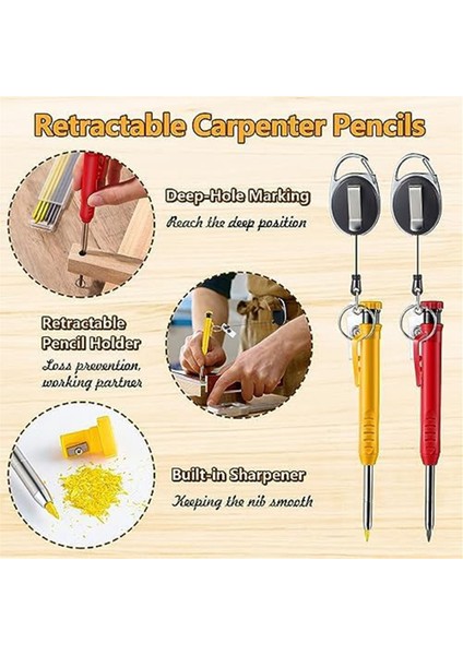 Geri Çekilebilir Stand, Geri Çekilebilir Çekme Kalem Tutucusu ile Mekanik Ahşap Kalem, Ağaç Işleme Mimarları Için Harika (Yurt Dışından) fiyatları