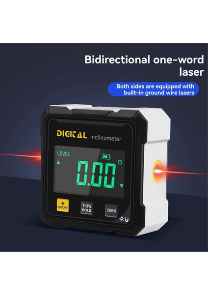 Ağaç Işleme Araçları 4 Taraflı Manyetik Çift Lazer Inklinometre Dijital Açı, Eğim Ölçümü ile Ölçüm Aleti (Yurt Dışından) modelleri