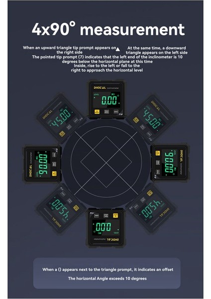 Ağaç Işleme Araçları 4 Taraflı Manyetik Çift Lazer Inklinometre Dijital Açı, Eğim Ölçümü ile Ölçüm Aleti (Yurt Dışından) fırsatları