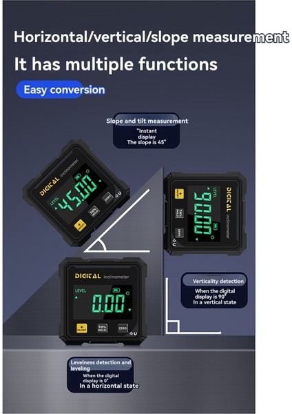 Ağaç Işleme Araçları 4 Taraflı Manyetik Çift Lazer Inklinometre Dijital Açı, Eğim Ölçümü ile Ölçüm Aleti (Yurt Dışından) indirimleri