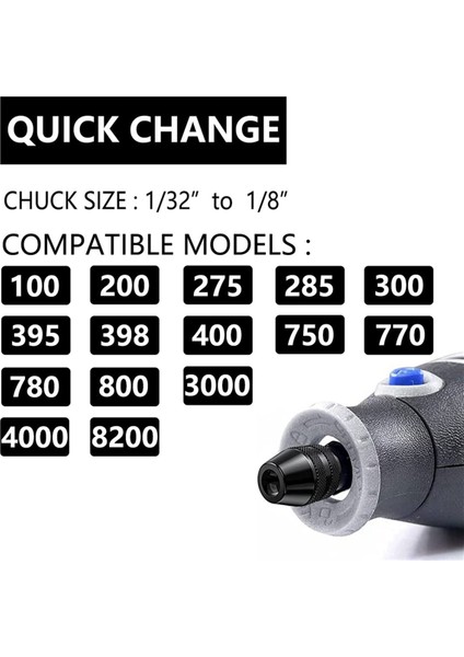 12 Pcs Matkap Chuck Set Set Pirinç Matkap Tohumu Kiti, Anahtarsız Chuck 1/32 Inç Ila 1/8in Yedek 4485 4486 Değişiklik Somunu (Yurt Dışından) fırsatları