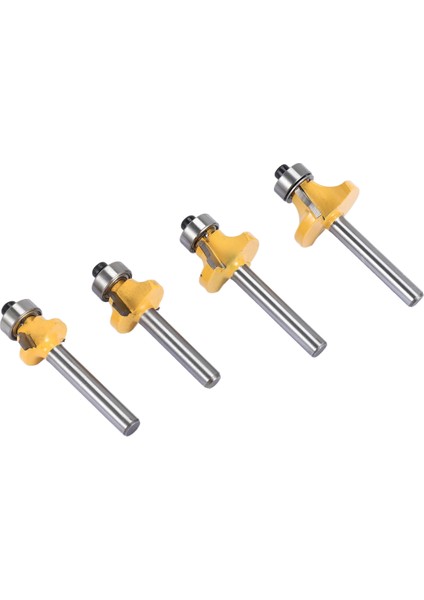 4pcs 1/4 Inç Şafak Yönlendirici Bitleri Üzerinde Köşe Yuvarlama Kenar Oluşturma Kenar Seti, 5/16 Inç 3/16 Inç 1/4 Inç Ahşap Freze Kesici Için 1/8 Inç Yarıçap (Yurt Dışından) fiyatları