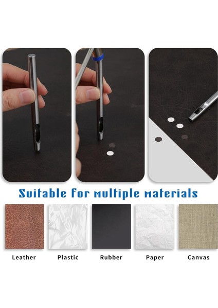 10 Parçalı Deri Delik Yumruk Alet Seti, 0.5mm-5mm Izleme Kayışı Yumruk Yuvarlak Delik Yumruk Kemerler, Tuval (Yurt Dışından) indirimleri
