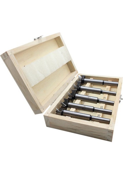 5 Parçalı Ahşap Kutulu Düz Kanatlı Matkap Ahşap Matkap Seti Ahşap Işleme Deliği Açıcı Menteşe Delme (Yurt Dışından) fiyatları