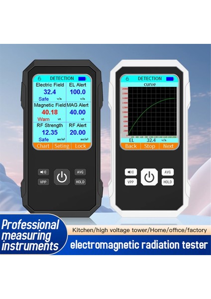 Çok Fonksiyonlu Elektrikli Manyetik Alan Rf Radyasyon Dedektörü Elektromanyetik Radyasyon Test Cihazı Radyo Frekans Ölçer B (Yurt Dışından) indirimleri