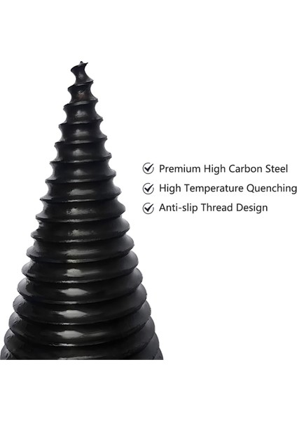 Yakacak Odun Kütük Ayırıcı Matkap Ucu Çıkarılabilir Ahşap Bölme Matkap Ucu, 32MM+42MM Ağır Hizmet Tipi Vida Sürücüsü Ahşap Ayırıcı (Yurt Dışından) fiyatları