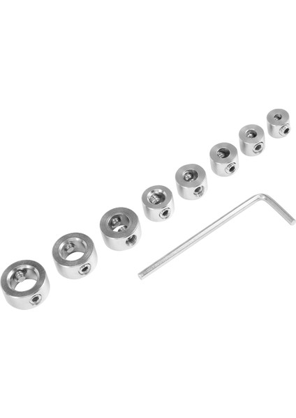 9pcs/set Ahşap Işleme Matkap Durdurucu Konumlandırma Durdurma Halkası Sondaj Derinlik Kontrolör Paslanmaz Çelik Üçlü Bağlantılar (Yurt Dışından) modelleri