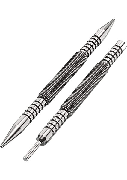 Bahar Çift Uç Çivi Yumruk Set Merkez Del Delin Yay Yüklü Marker Metal Ahaç Matkap Bit Kapı Pimi Çıkarma (Yurt Dışından)