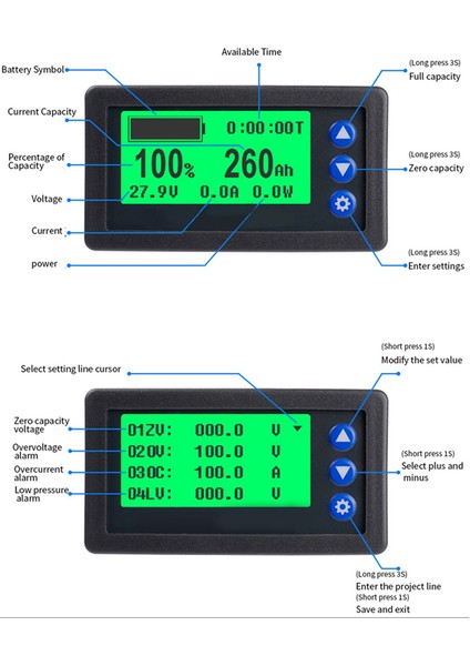 Pil Monitör Salonu Coulomb Metre Dc 8-100V 400A Lıfepo4 Kurşun Asit Li-Ion Lityum Kapasite Güç Ekranı (Yurt Dışından) fırsatları