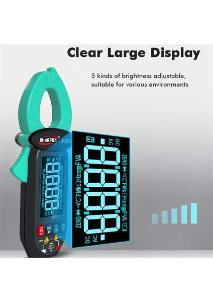 Winapex 268B Akıllı Büyük Ekran Ac-Dc Sızıntı Metre 600MA-60A Çok Function Sızıntısı Akım Ölçer (Yurt Dışından) fırsatları