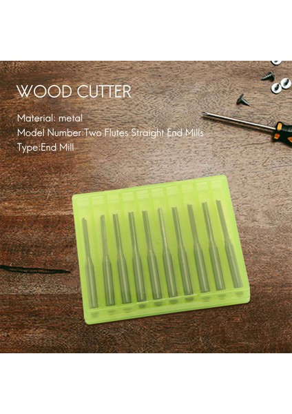 10 Adet Iki Flüt Düz Uç Fabrikalar Düz Yuva Biti Ahşap Kesici Iki Çift Flüt Biti 3.175X2X17MM Cnc Yönlendirici Için (Yurt Dışından) fiyatları