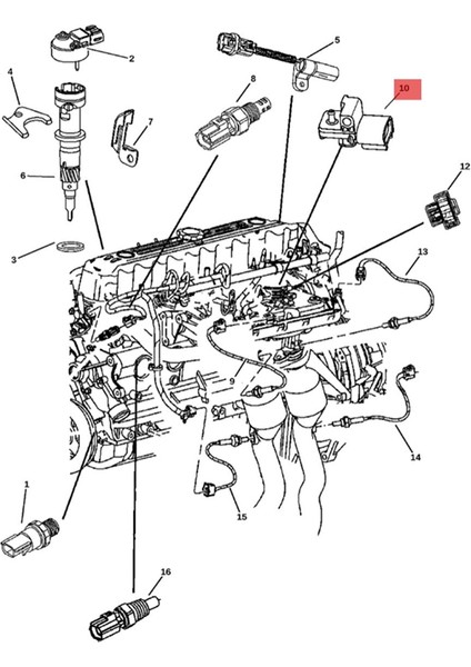 56044545AA Manifold Mutlak Basınç Sensörü Haritası Jeep Grand Cherokee Için Standart Ateşleme L6 4.0l 2003-2004 56044545AB (Yurt Dışından) modelleri