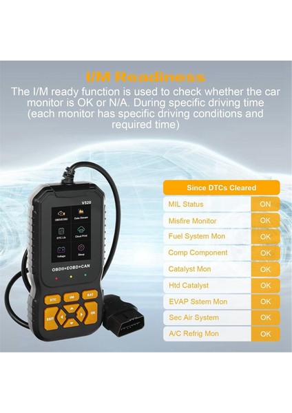V520 Obd2 Tarayıcı Profesyonel Oto Motor Sistemi Otomotiv Dtc Arama Kodu Okuyucu Araba Teşhis Aracı (Yurt Dışından) indirimleri