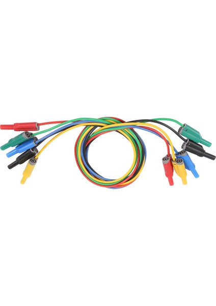 5pcs Muz Fiş Silikon Testi Kurşunlar 4 mm Tamamen Yalıtılmış Güvenlik Örtüslü Istiflenebilir Muz Tapa Yumuşak Tel Uzatma Kablosu (Yurt Dışından) modelleri