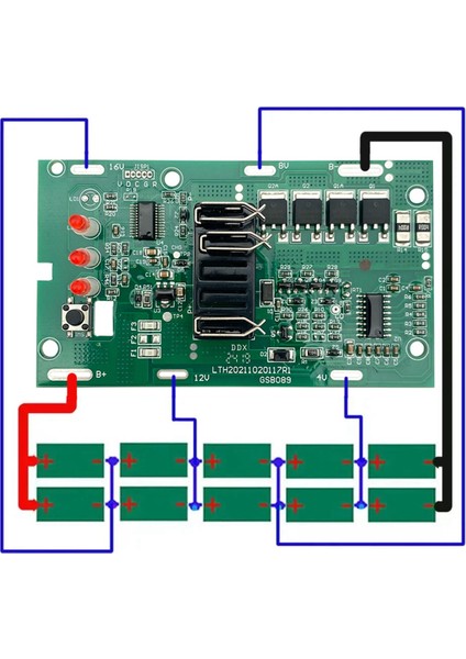 4511396 Lı-Ion Pil Plastik Kılıf Şarj Koruma Koruma Koruma Korosu Pcb Kutu Kabuğu Güç X-Change 18V 20V Lityum (Yurt Dışından) fiyatları