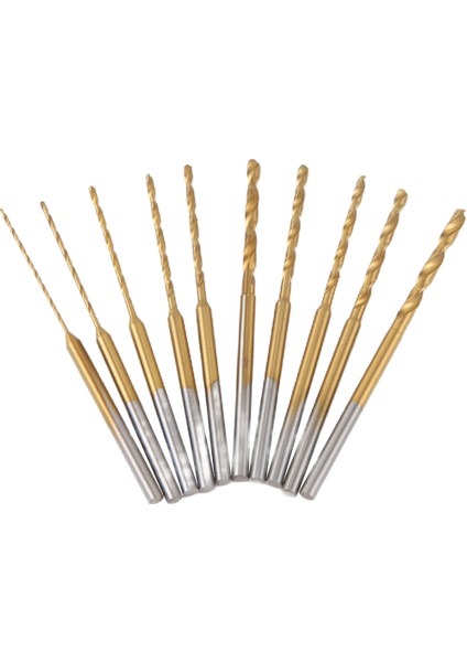 Mikro Twist Matkap Bit Seti-10 Pcs 0.6mm-2.2mm Küçük Matkap Bit 2.35 Saf Hss Mini Gravür Matkap Bitleri Delik Sondaj Aracı (Yurt Dışından)