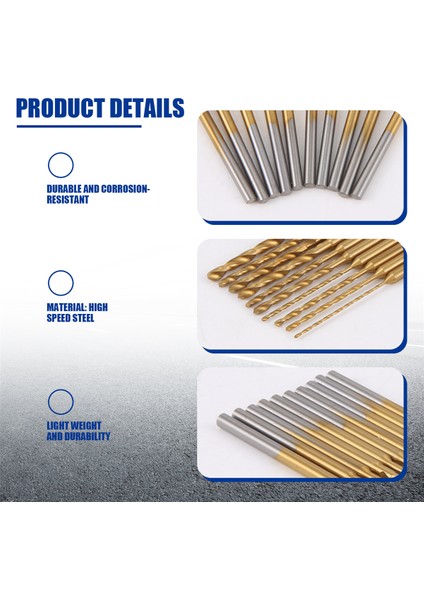 Mikro Twist Matkap Bit Seti-10 Pcs 0.6mm-2.2mm Küçük Matkap Bit 2.35 Saf Hss Mini Gravür Matkap Bitleri Delik Sondaj Aracı (Yurt Dışından) indirimleri