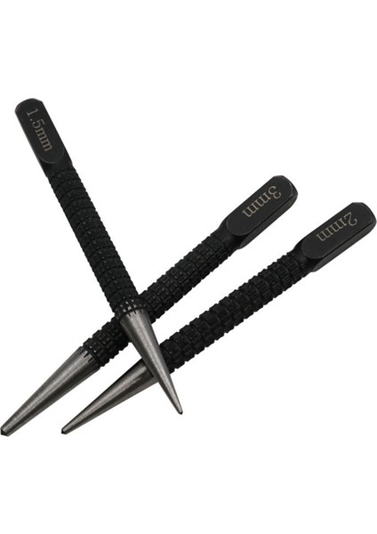 3pc Center Punch Konumlandırma Punch Drilling Fixer Siyah Silindirik Tırnak Yumruk Pimi Alet Aksesuarları 1.5mm/2mm/3mm (Yurt Dışından)