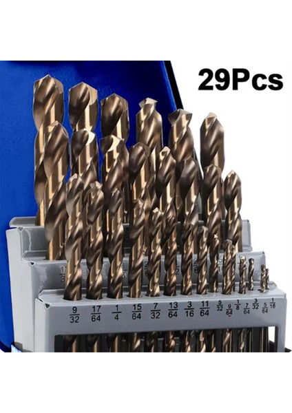 Kobalt Matkap Bitleri Set M35 Yüksek Hızlı Çelik Twist Sert Metal, Paslanmaz Çelik, Dökme Demir (29 Adet) (Yurt Dışından) fırsatları